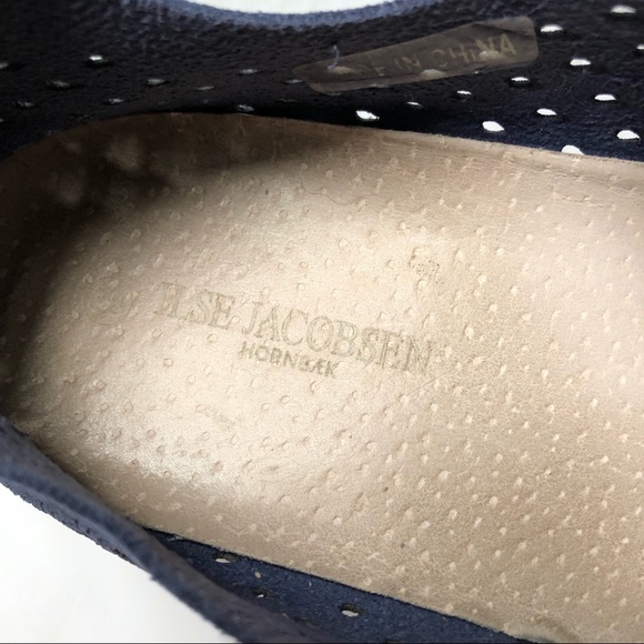 Ilse Jacobsen Blue Tulip Perforated Slip On Shoes - Picture 9 of 12